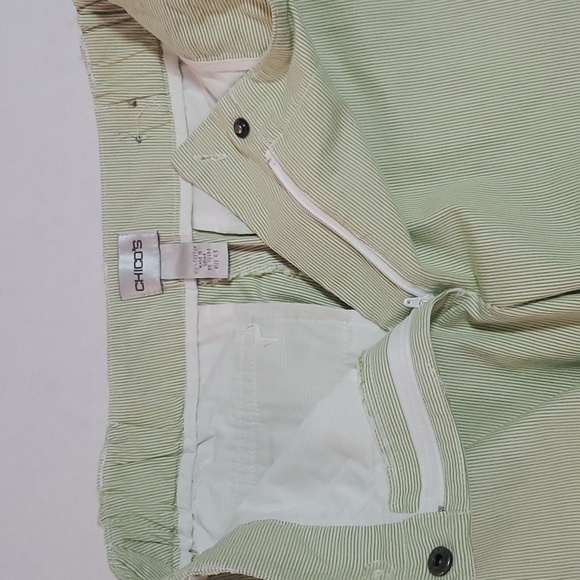 Chico's Five Pockets lime Green Cargo Capri pants Size 0.5 or Small or 6 - Picture 7 of 7